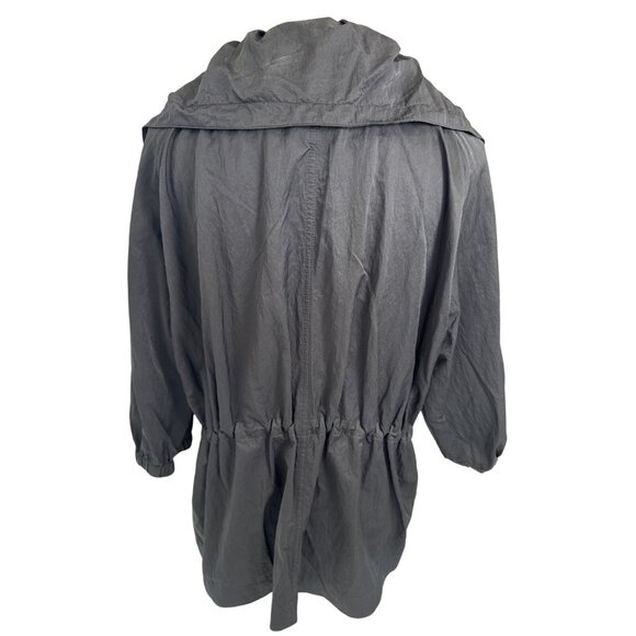 Bagatelle Womens Lightweight Jacket XL Black Oversized Collar & Elastic Waist - Picture 3 of 8